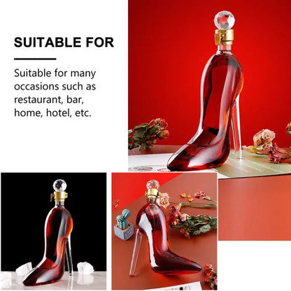 High Heel Wine Decanter | Fancy Glass Novelty Shoe Shape