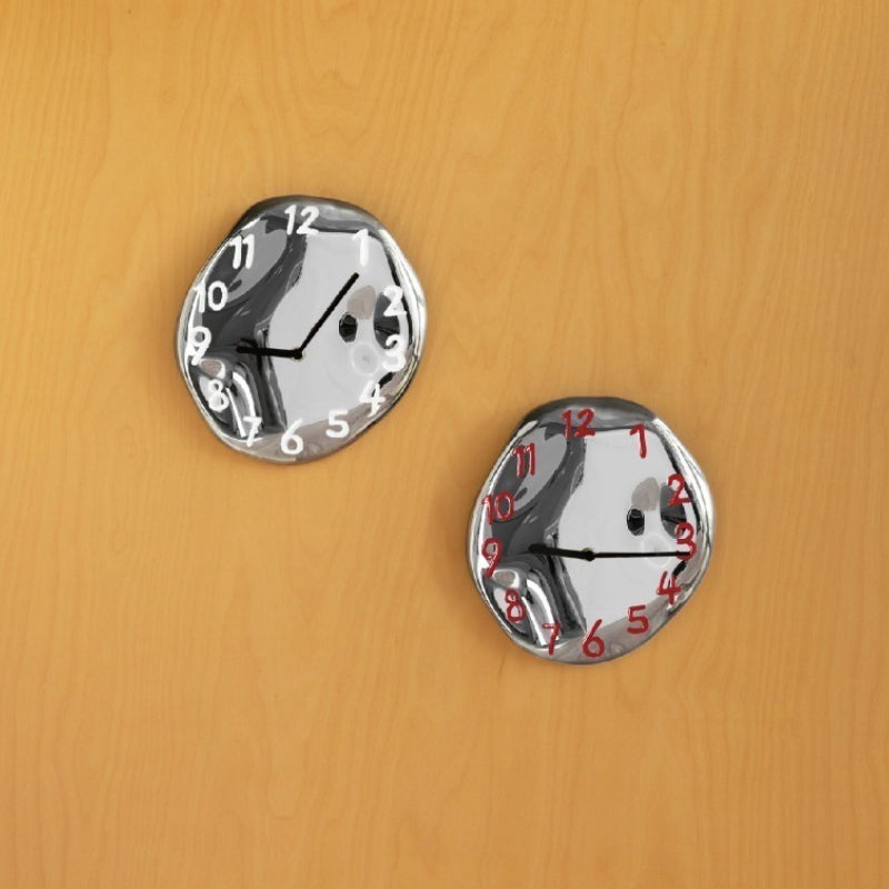 Distorted Numeral Art Wall Clock