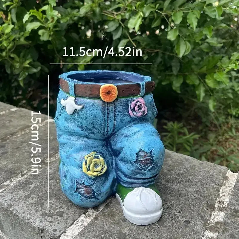Denim Jeans Garden Planter