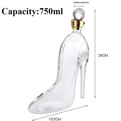 High Heel Wine Decanter | Fancy Glass Novelty Shoe Shape