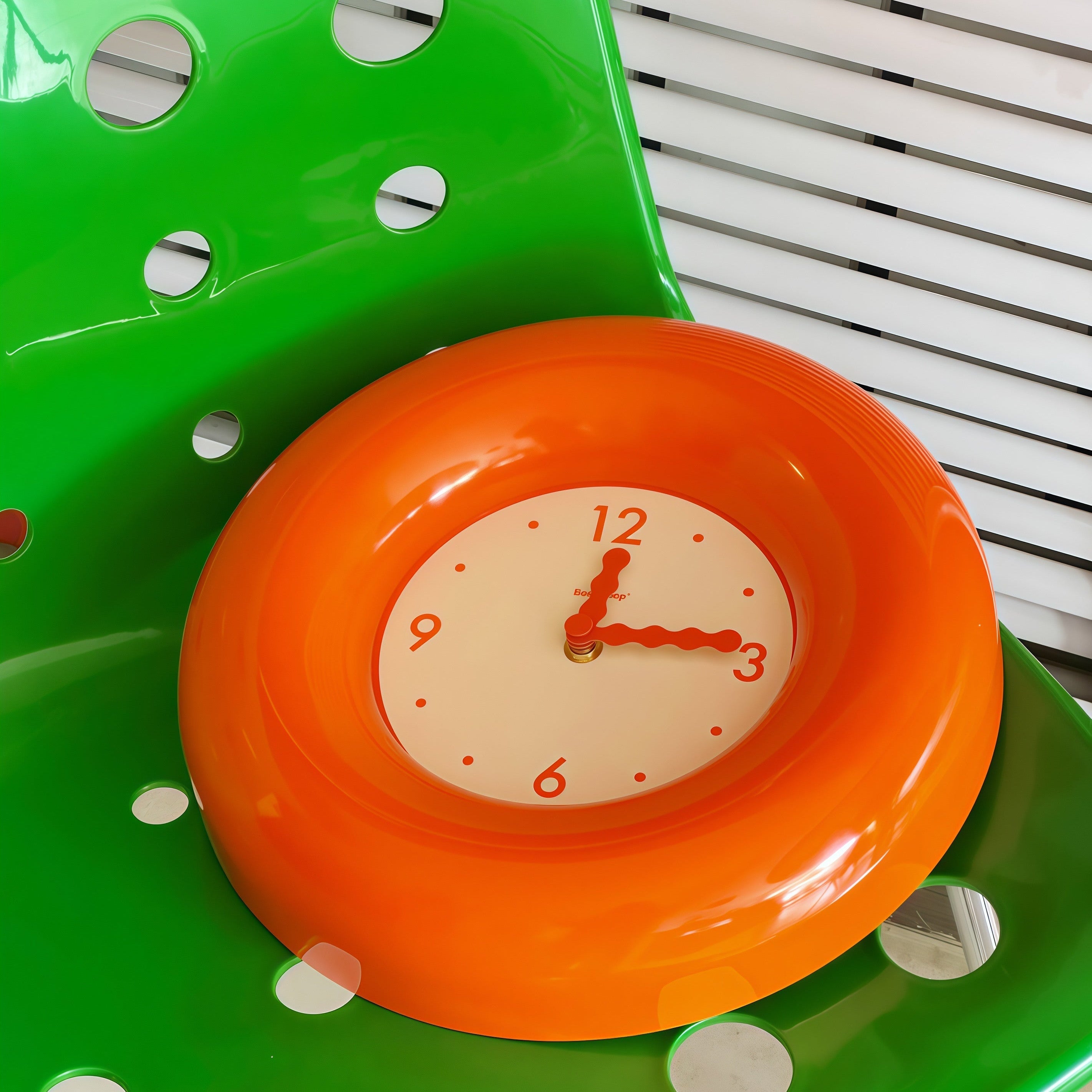 Red Pop Round Wall Clock