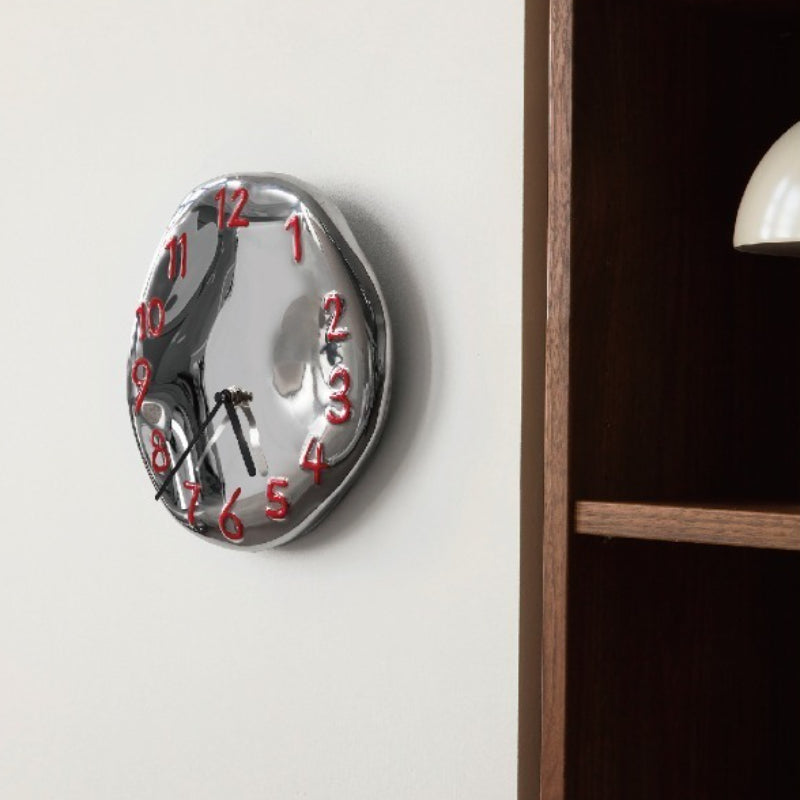 Distorted Numeral Art Wall Clock
