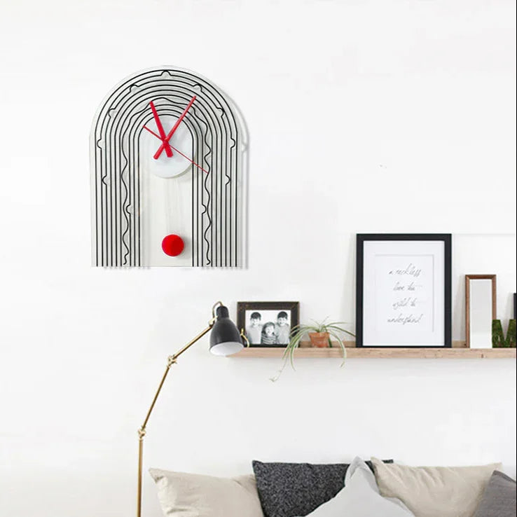 Curved Hook Accent Wall Clock