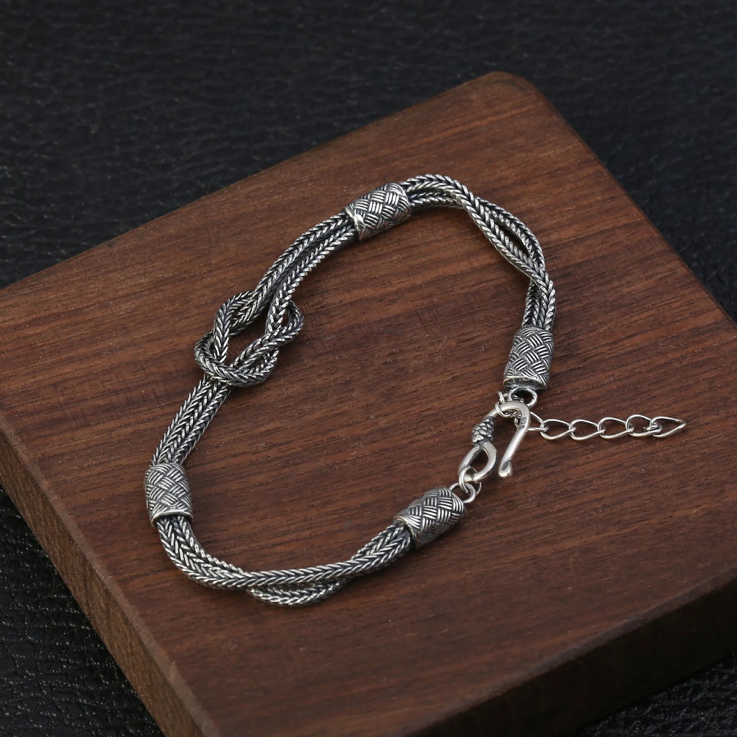 Wyrd Fate Knot Chain Bracelet – 925 Sterling Silver