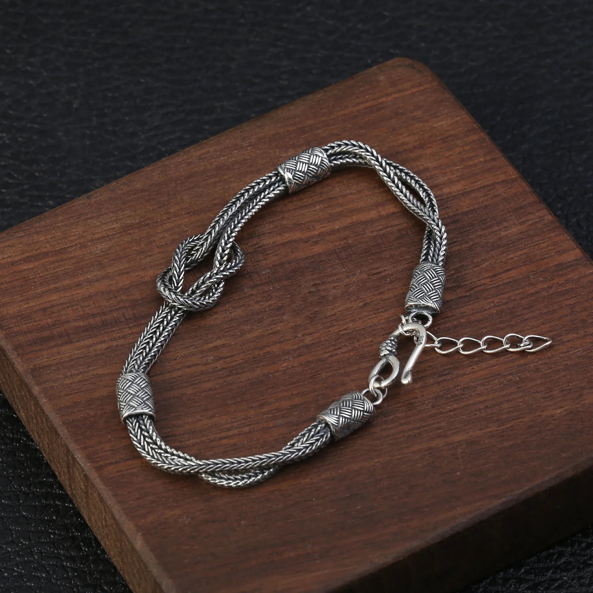 Wyrd Fate Knot Chain Bracelet – 925 Sterling Silver