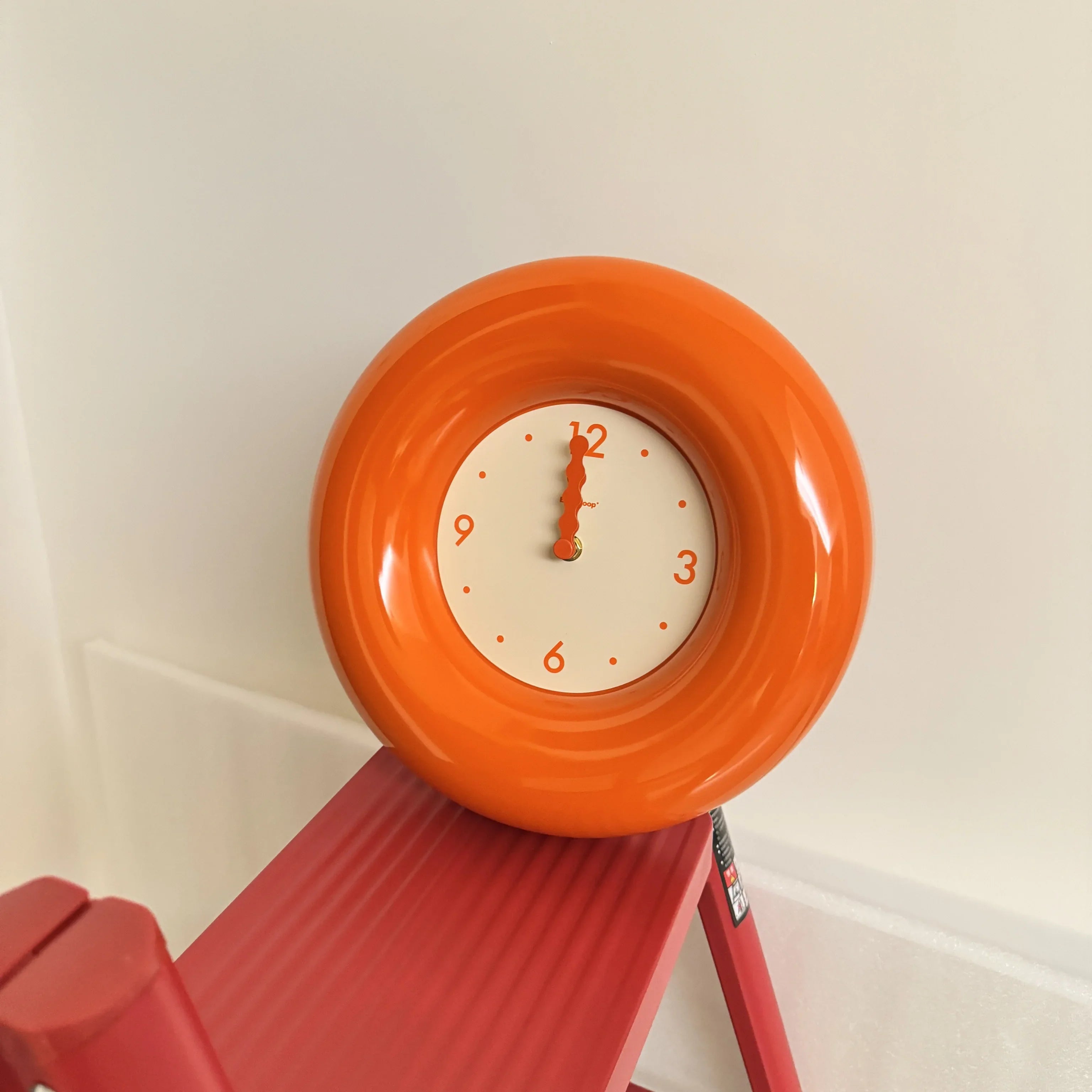 Red Pop Round Wall Clock