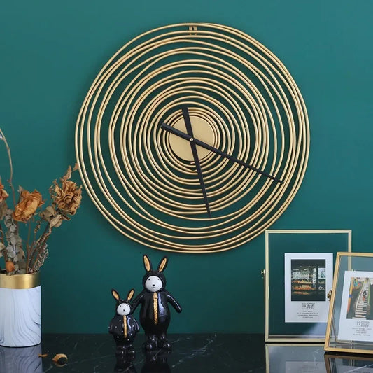 Spiral Metal Art Wall Clock