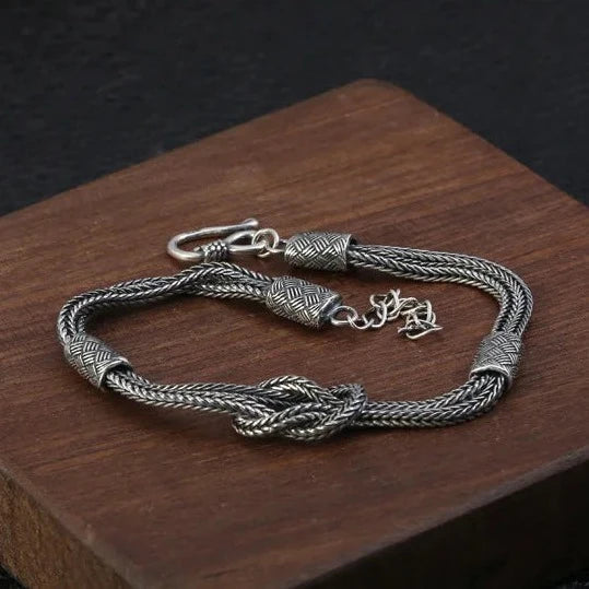Wyrd Fate Knot Chain Bracelet – 925 Sterling Silver