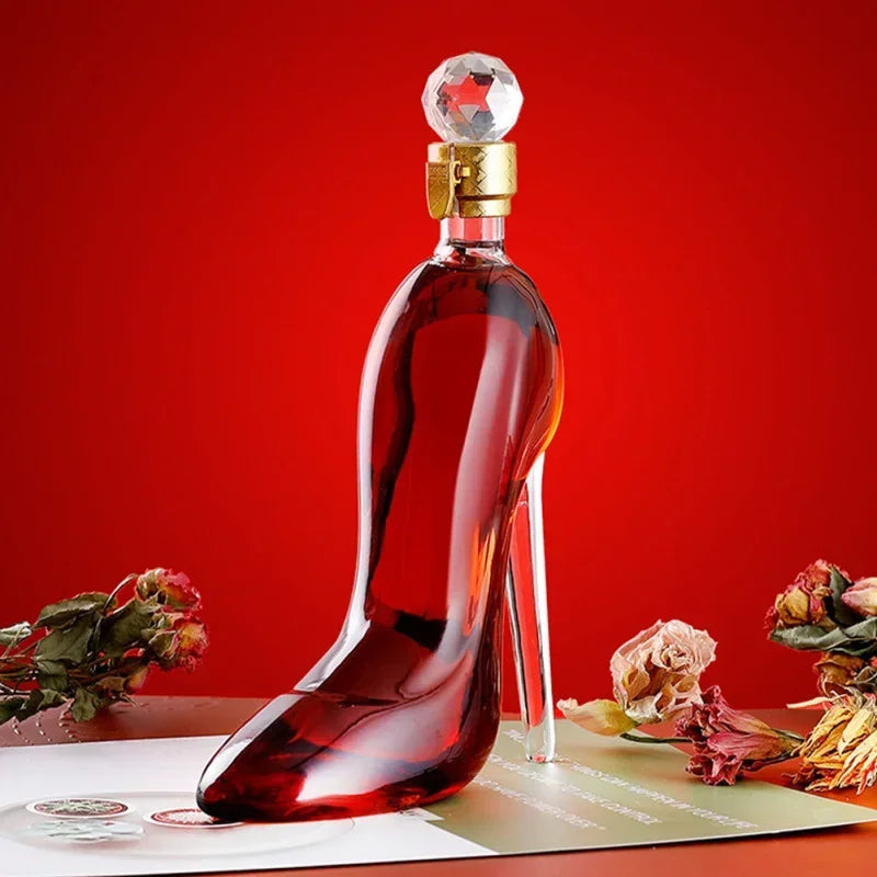 High Heel Wine Decanter | Fancy Glass Novelty Shoe Shape