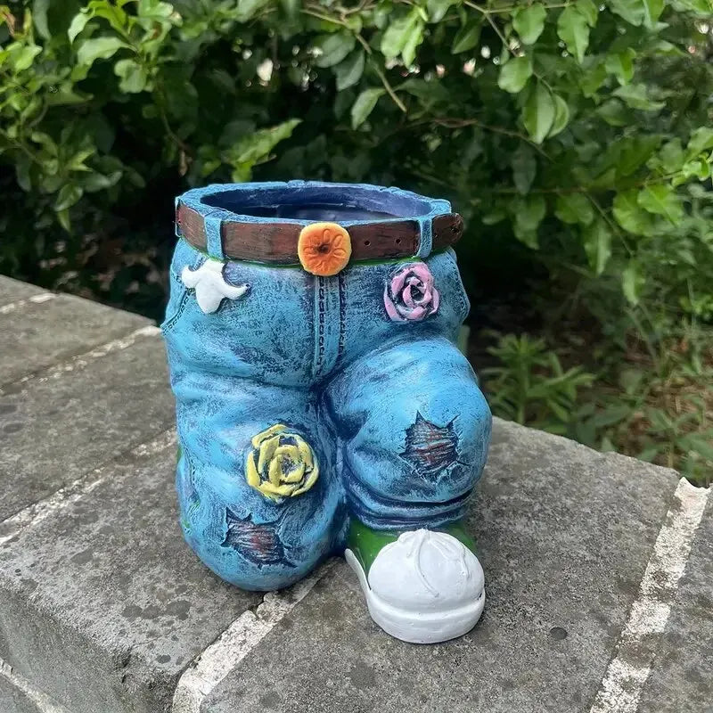 Denim Jeans Garden Planter