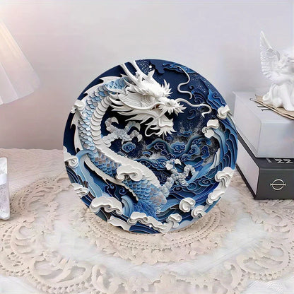 Myrkhazan Tidelord 2D Aluminum Dragon Wall Plaque