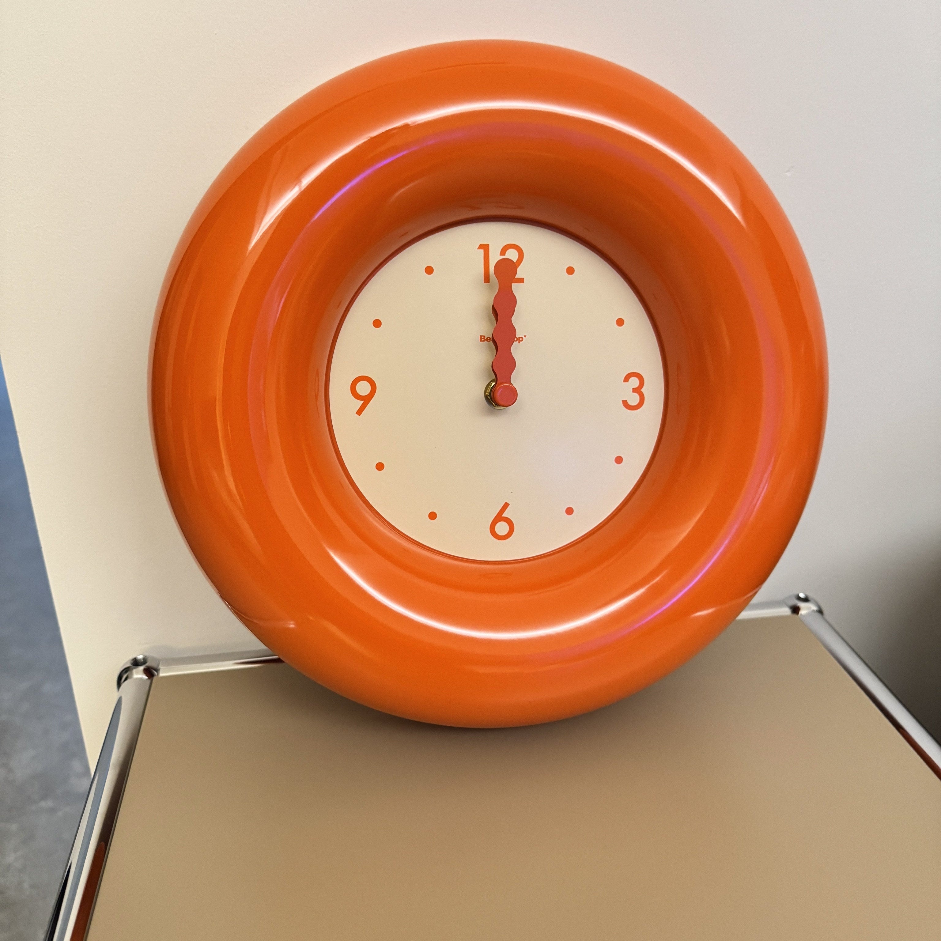 Red Pop Round Wall Clock