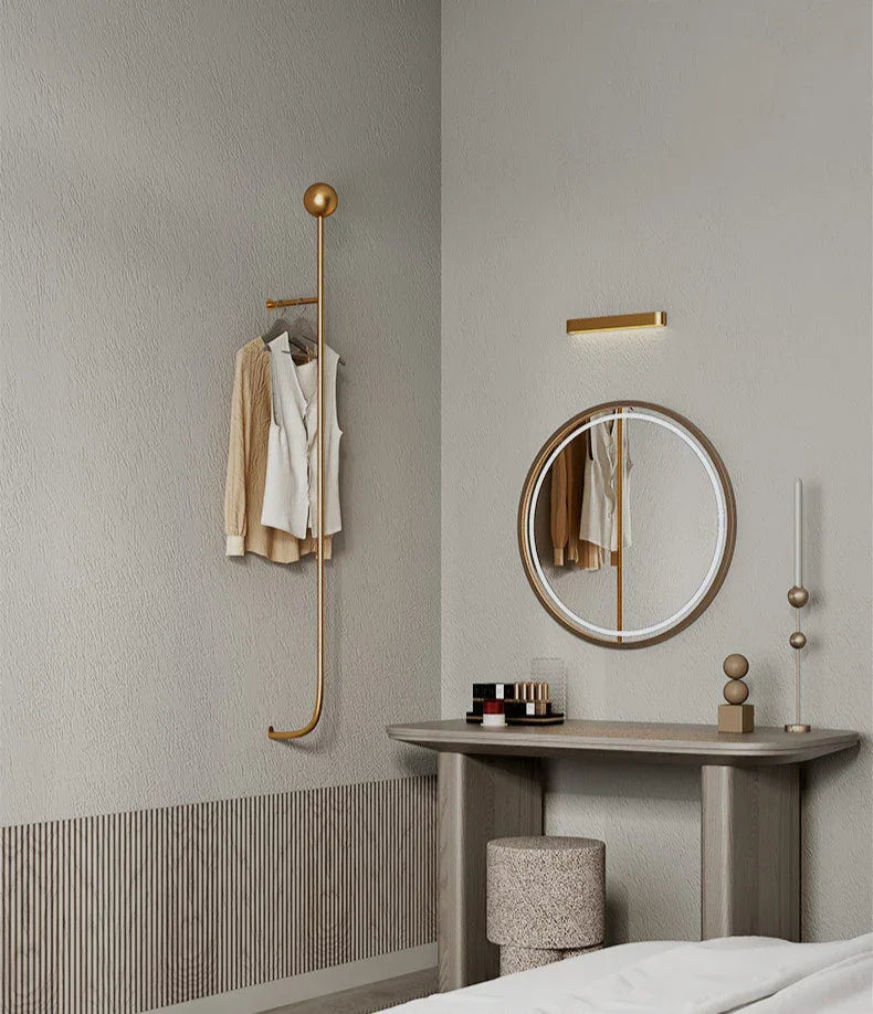 Wall Mounted Clothes Rack with Shelf
