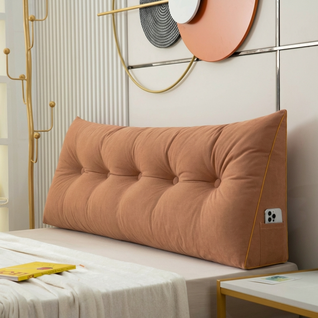 Chic Angled Wedge Pillow | Decorative Bed Support