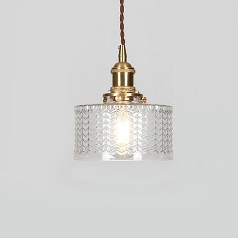 Brass Glass Jar Pendant Light