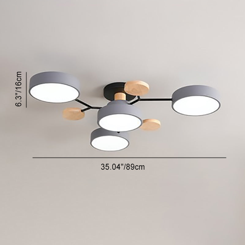 Branch-Inspired LED Semi-Flush Ceiling Light
