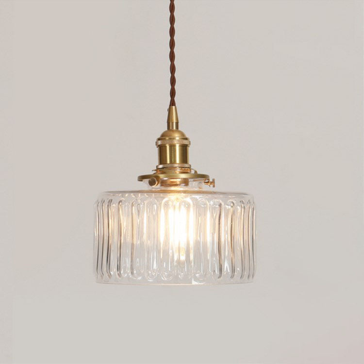 Brass Glass Jar Pendant Light