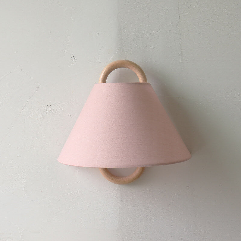 Pleated Solid Wood Half-Moon Wall Sconce