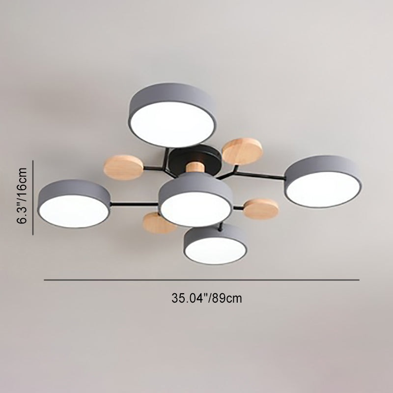 Branch-Inspired LED Semi-Flush Ceiling Light