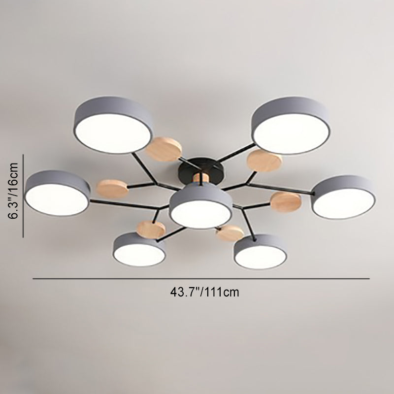 Branch-Inspired LED Semi-Flush Ceiling Light