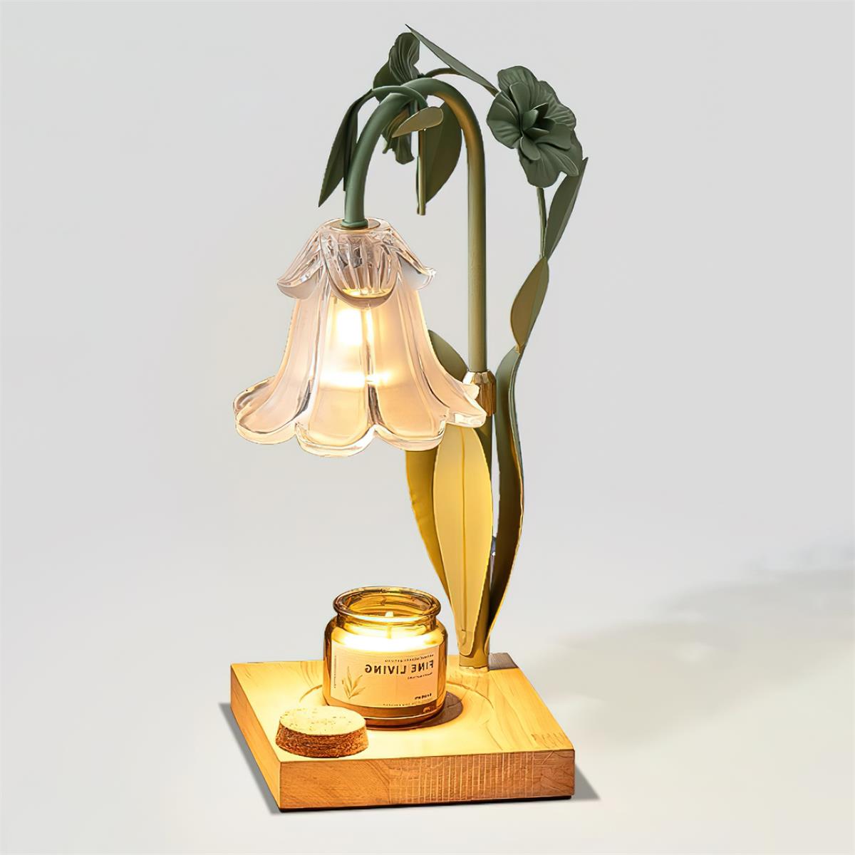 Art Deco Candle Warmer Lamp