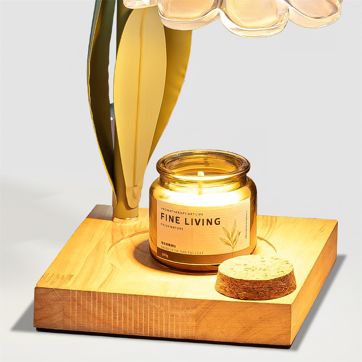 Art Deco Candle Warmer Lamp