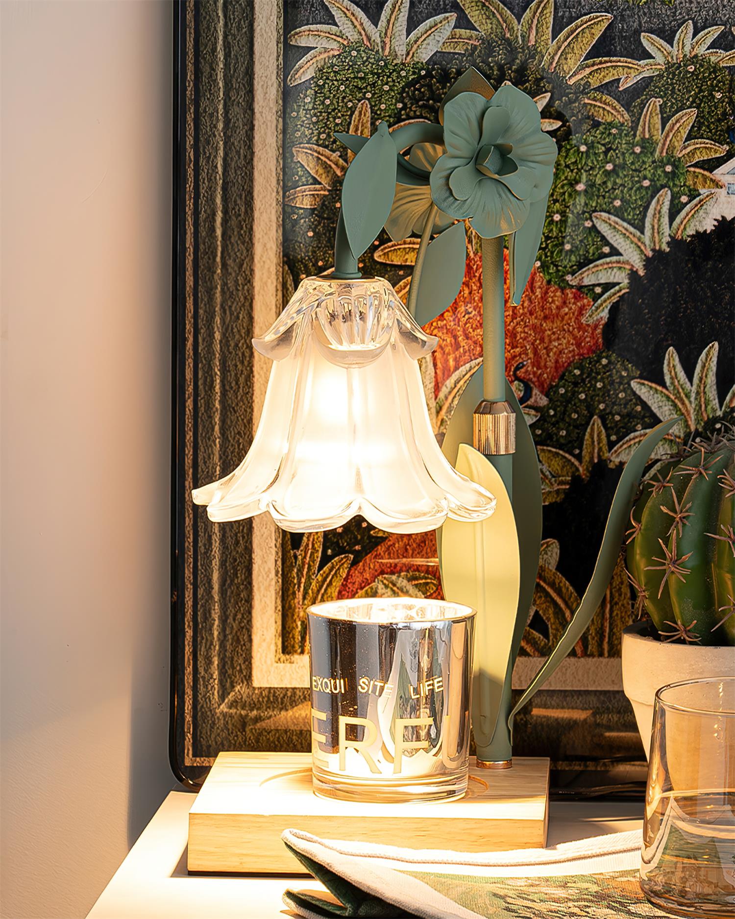 Art Deco Candle Warmer Lamp