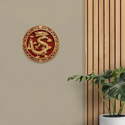 Fenglong’s Blessing 2D Aluminum Dragon Wall Plaque