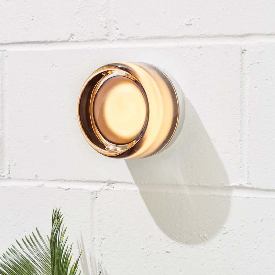 Modern Wall Sconce | Round Gold Dimple Design