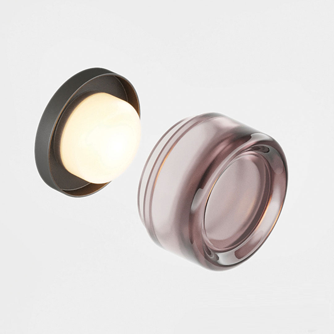 Modern Wall Sconce | Round Gold Dimple Design