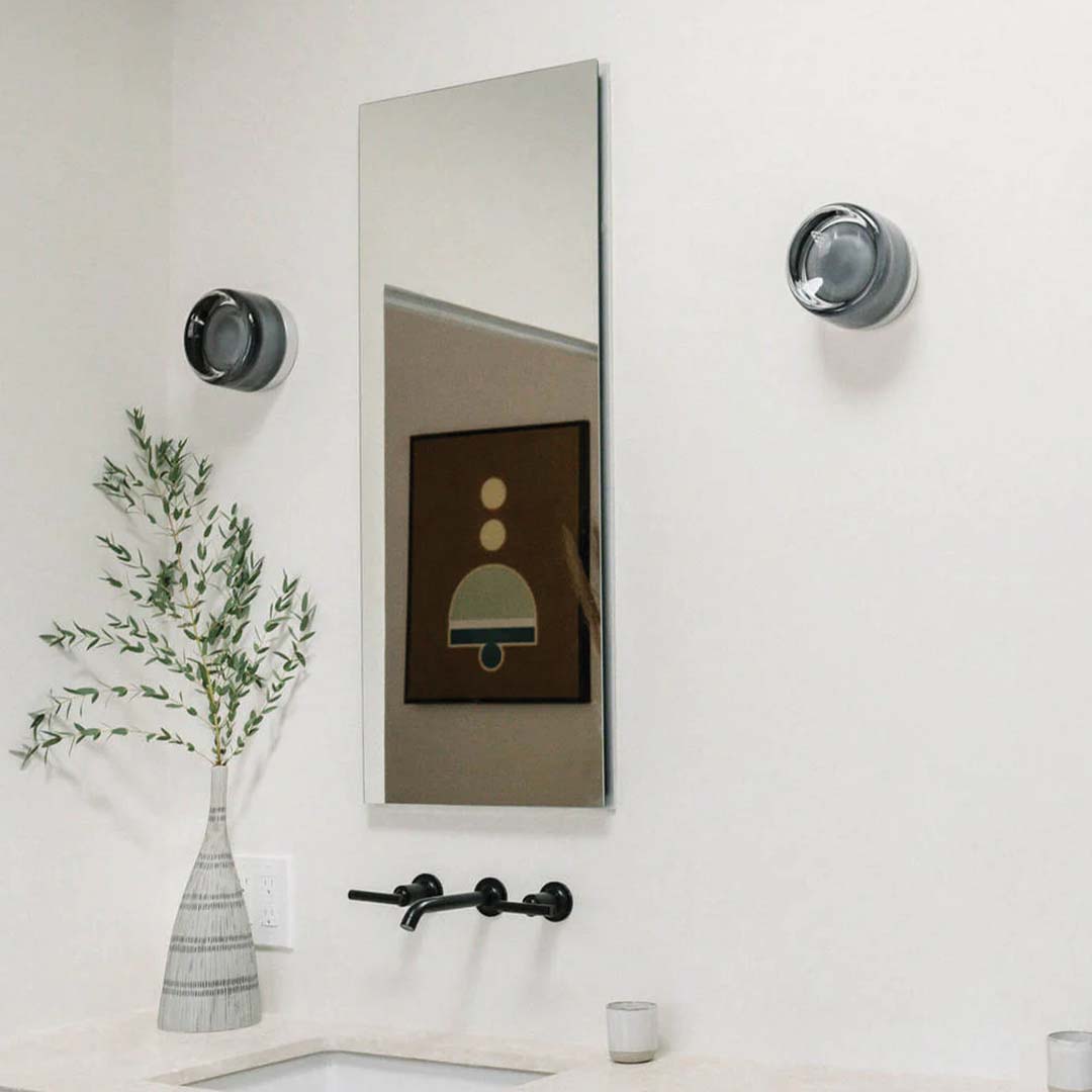 Modern Wall Sconce | Round Gold Dimple Design