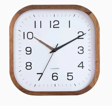 Square Frame Metal Wall Clock