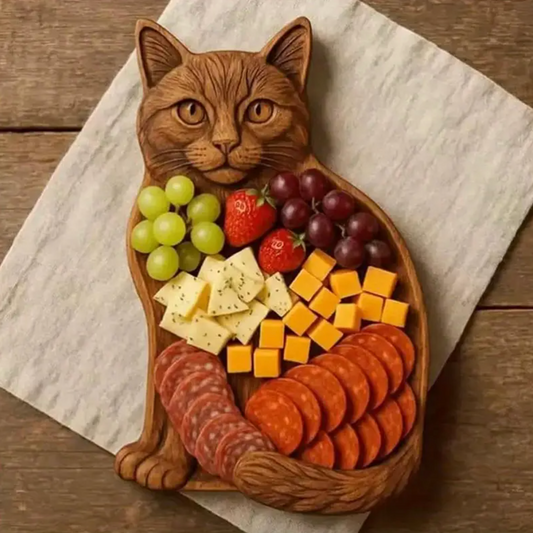 Cat Shaped Charcuterie Serving Board