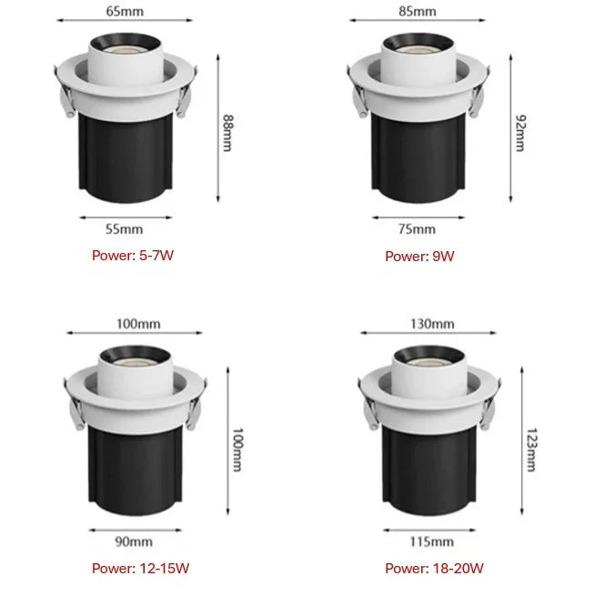 Adjustable LED Recessed Ceiling Downlight