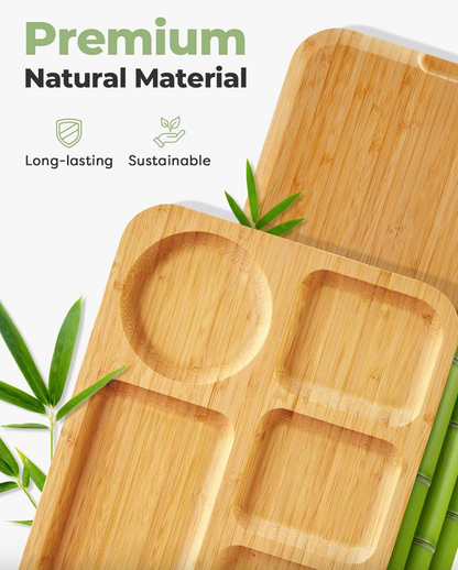 Portable Charcuterie Board | Bamboo Platter With Handles