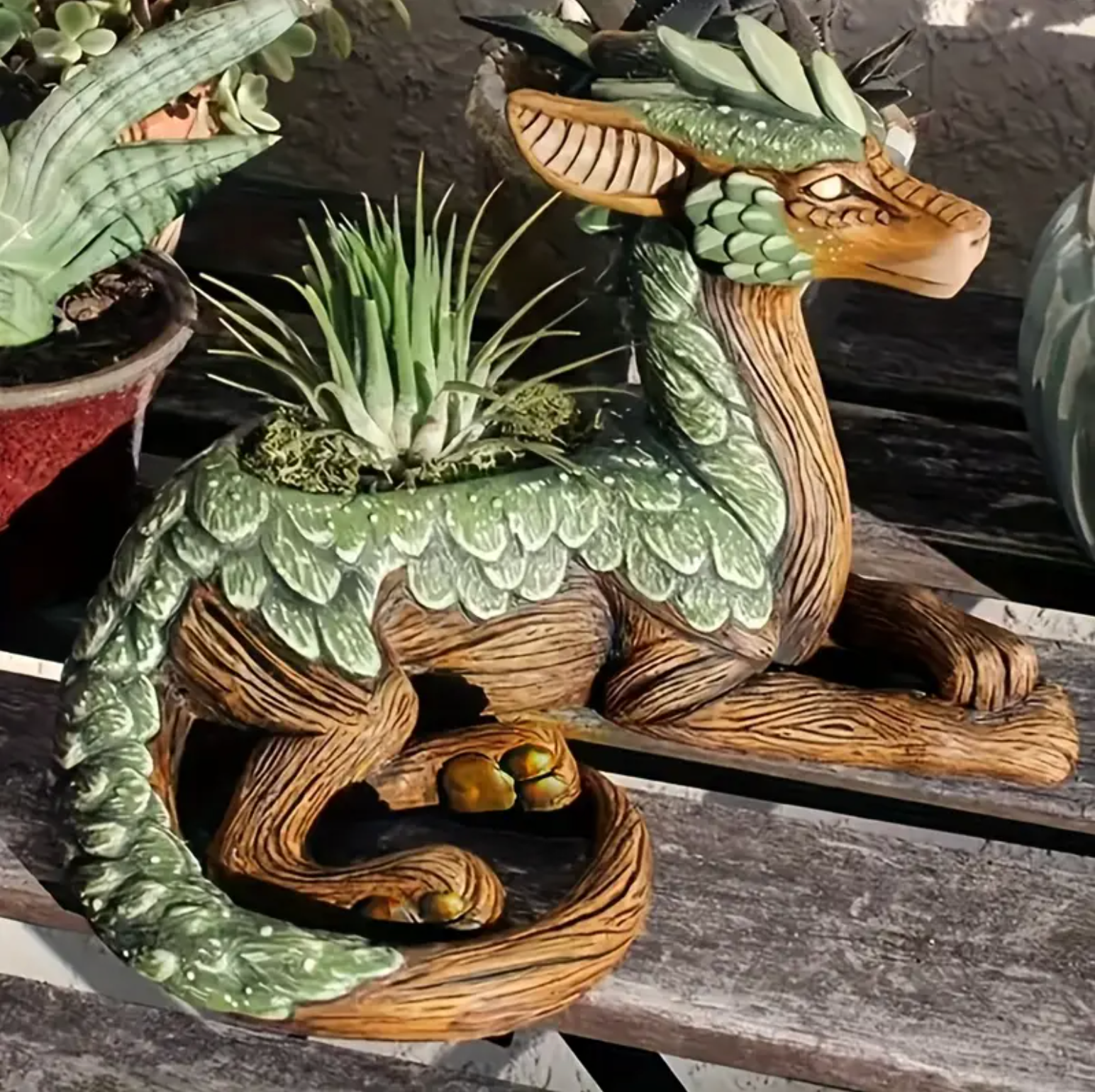 Dragon Sculpture Planter Pot