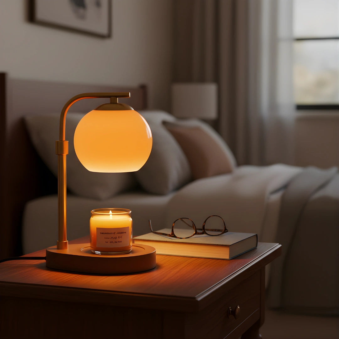 Sculpted Glass Candle Warmer Lamp