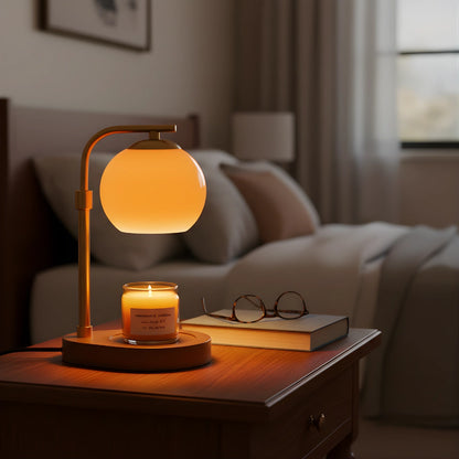 Sculpted Glass Candle Warmer Lamp