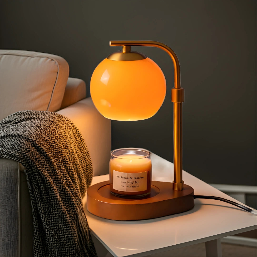 Sculpted Glass Candle Warmer Lamp