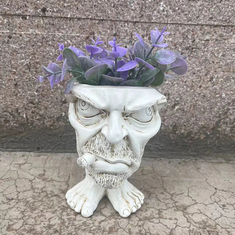 Face Head Planter Set