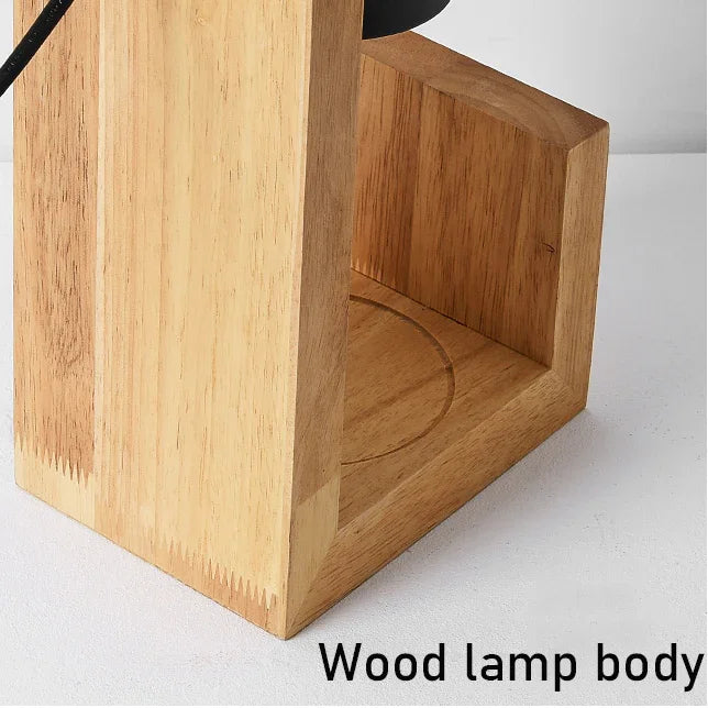 Modern Wood Block Candle Warmer Lamp