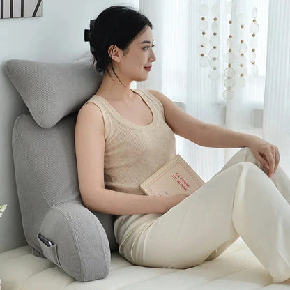 Corduroy Backrest Reading Pillow | Armrest Head Support