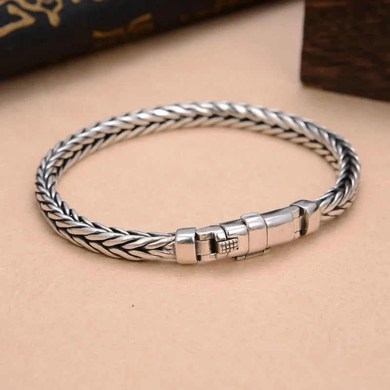 Midgard Serpent Scale Viking Bracelet – 925 Sterling Silver