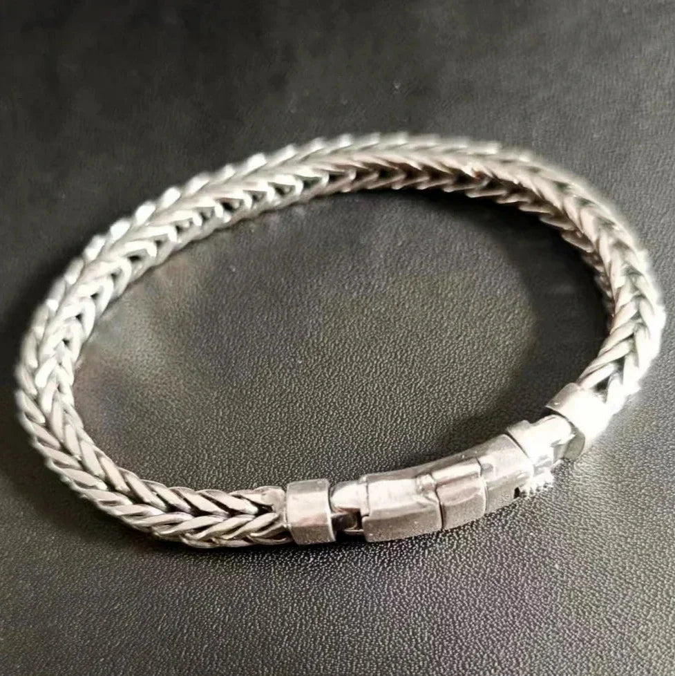 Midgard Serpent Scale Viking Bracelet – 925 Sterling Silver