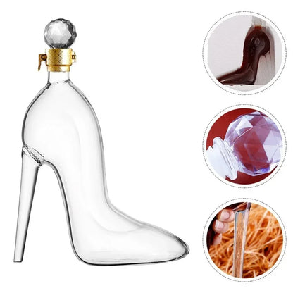 High Heel Wine Decanter | Fancy Glass Novelty Shoe Shape