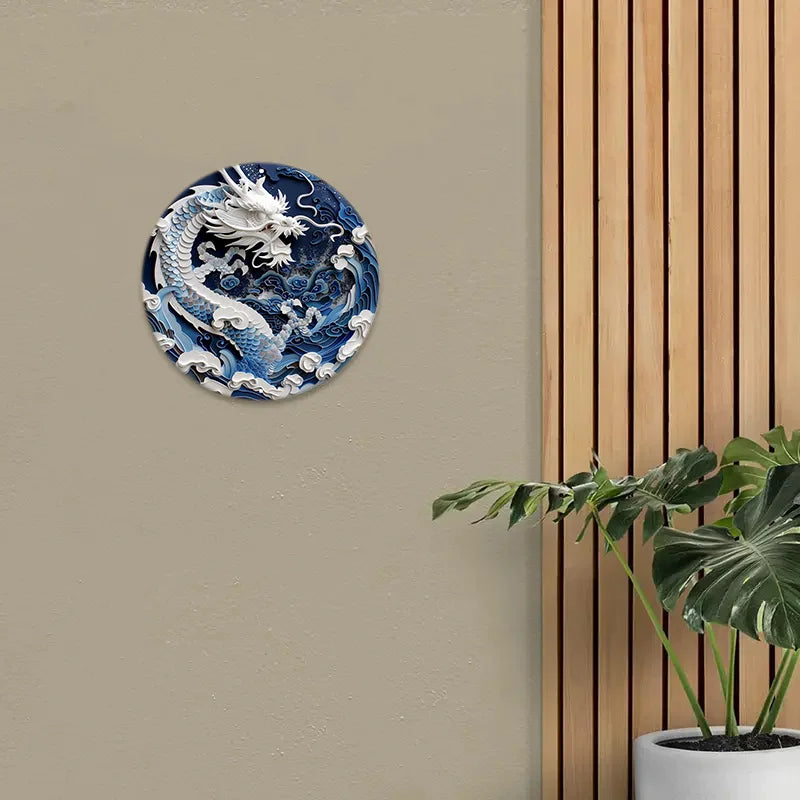Myrkhazan Tidelord 2D Aluminum Dragon Wall Plaque