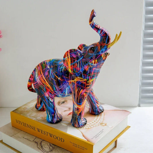 Graffiti Style Elephant Sculpture