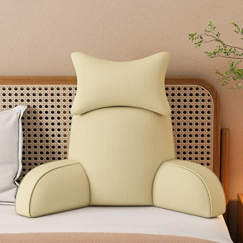Corduroy Backrest Reading Pillow | Armrest Head Support