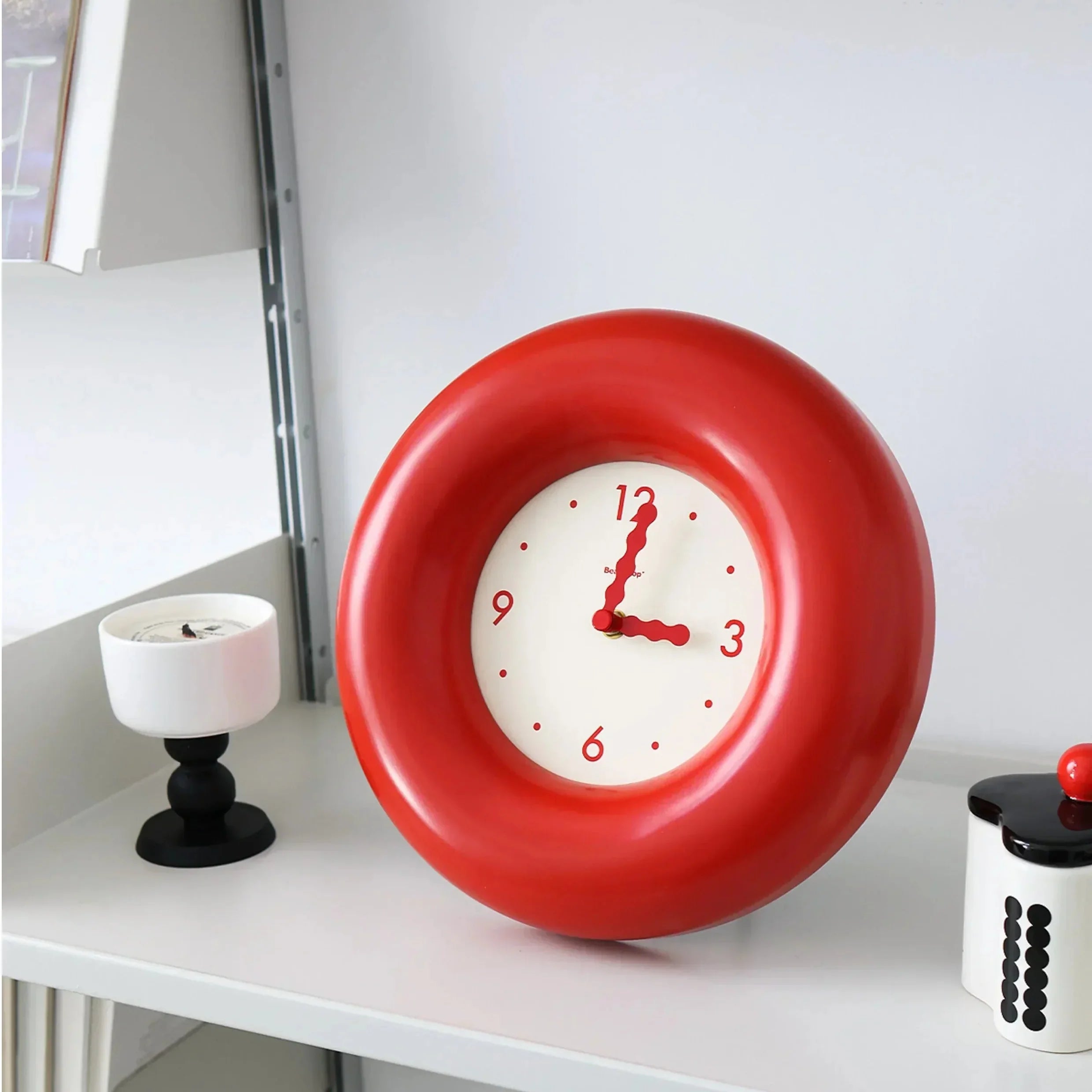 Red Pop Round Wall Clock