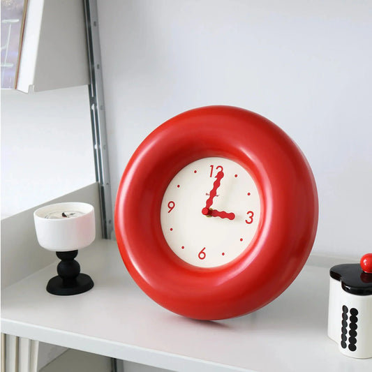 Red Pop Round Wall Clock
